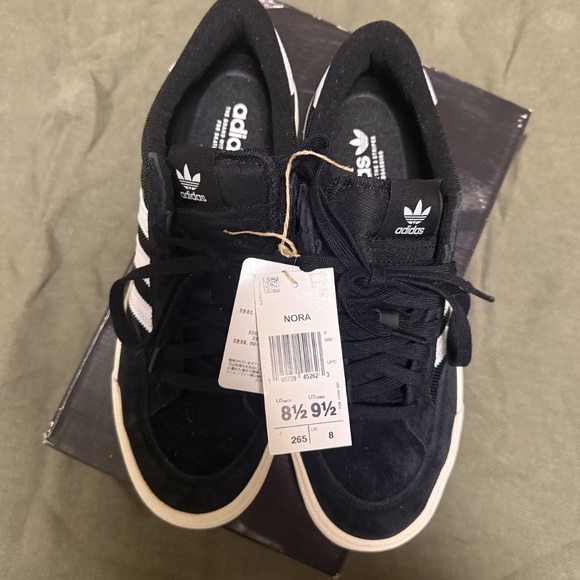 Adidas Nora Skate Shoes in Black & White - Picture 3 of 6